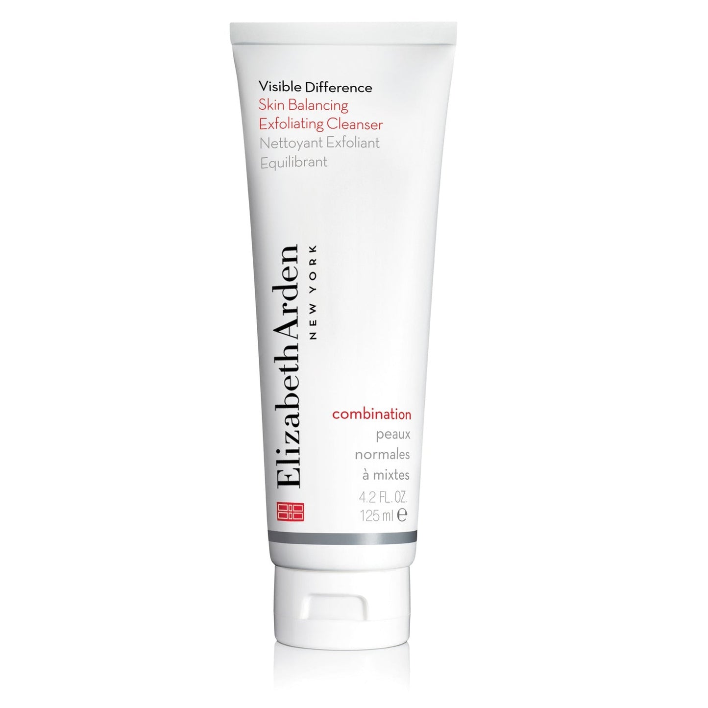 Elizabeth Arden exfoliating cleanser tube on a white background