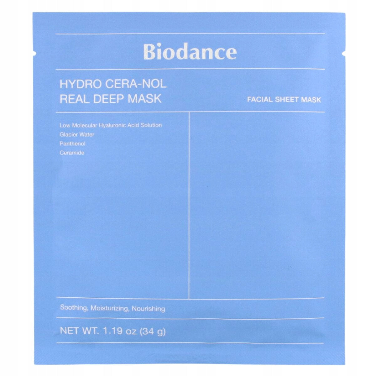BIODANCE HYDRO CERA-NOL REAL DEEP FACE MASK 34G