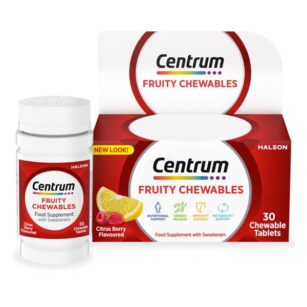 Centrum Fruity Chewable Tablets 30pk