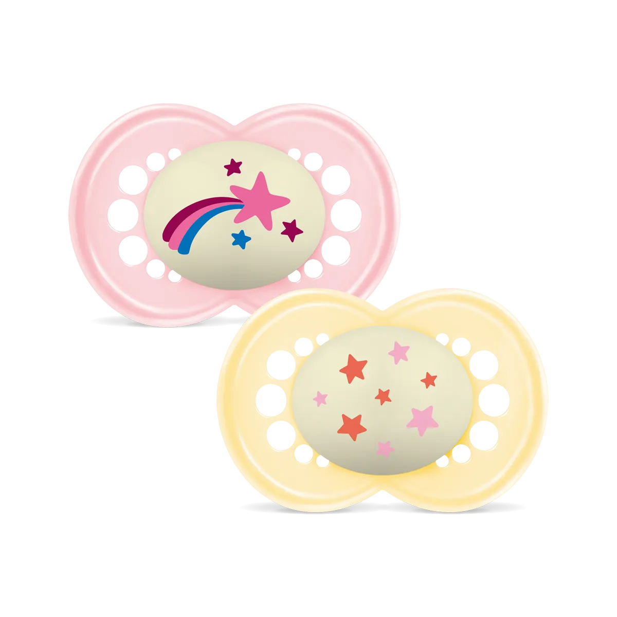 MAM Original Night Soother 16+ Months 2pk Pink