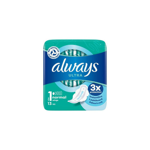 Always Ultra Pads Normal with Wings Size 1 13pc