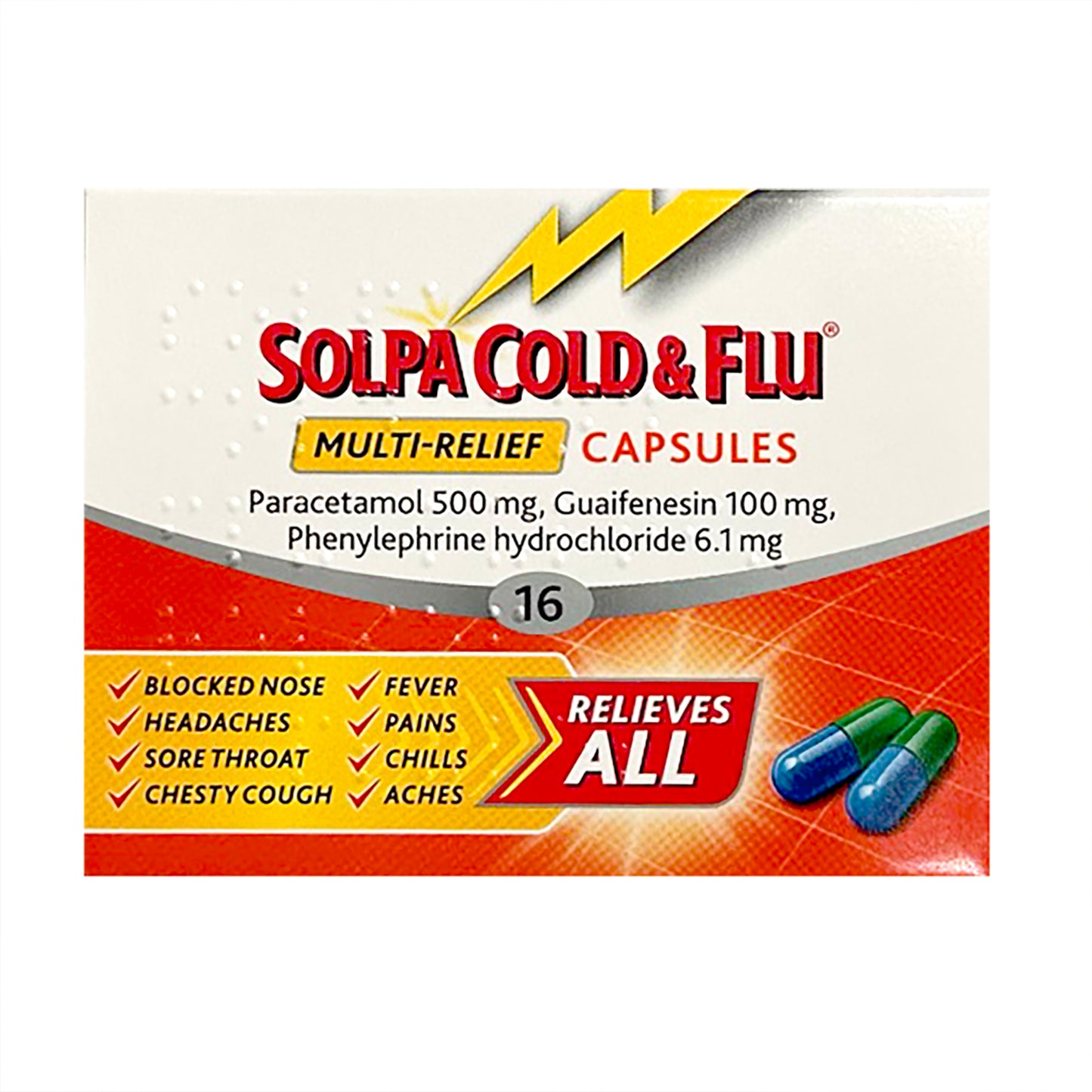 Solpa Cold & Flu Multi Relief Capsules 16