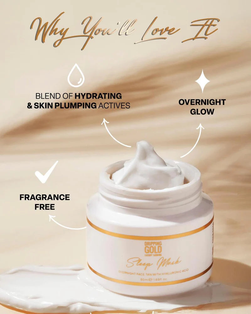 Sosu Dripping Gold Sleep Hyaluronic Face Tan Mask 50ml