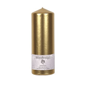 Aromatize Pillar Candle Gold 20x7cm
