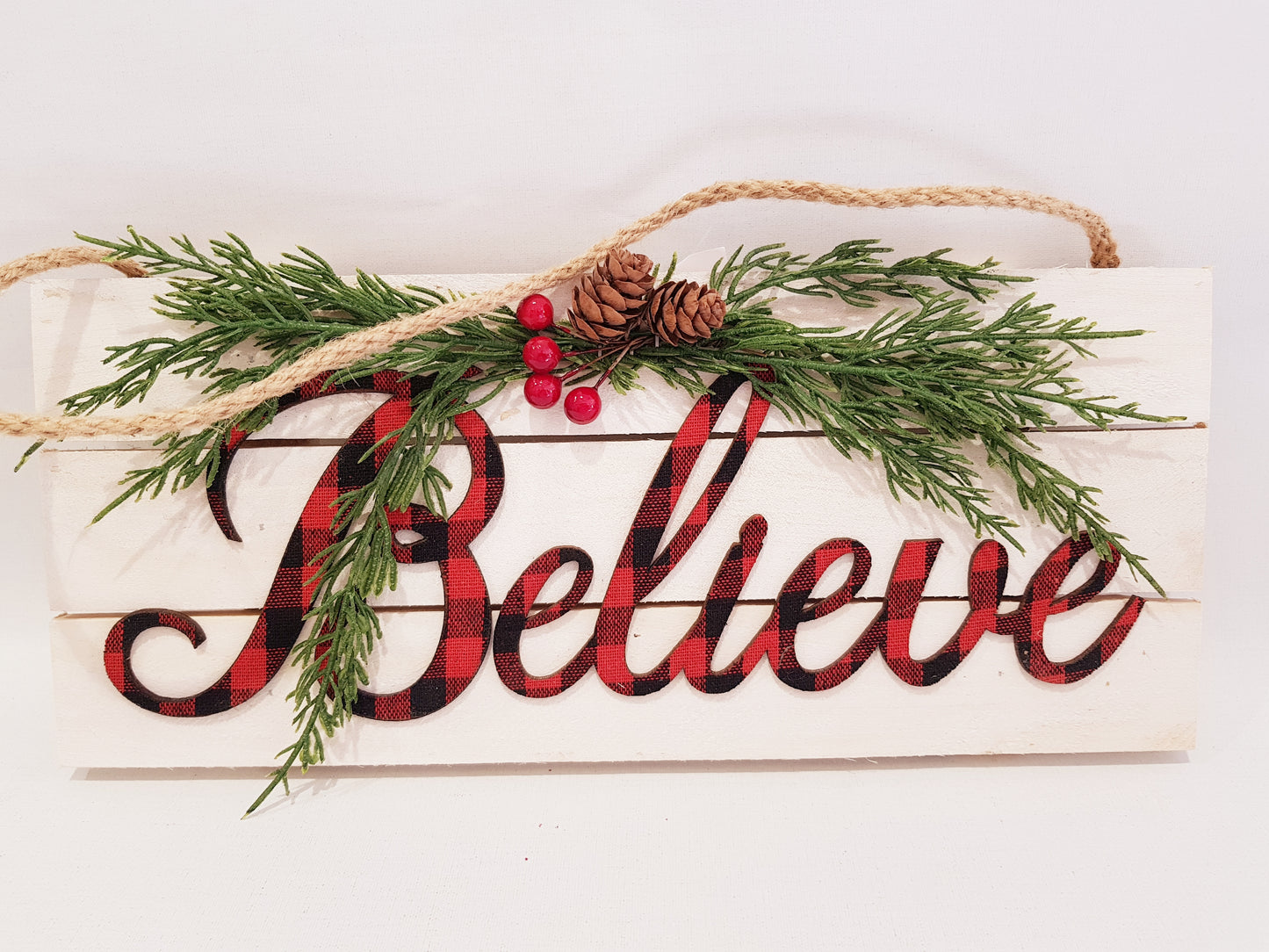 BELIEVE HANGING SIGN