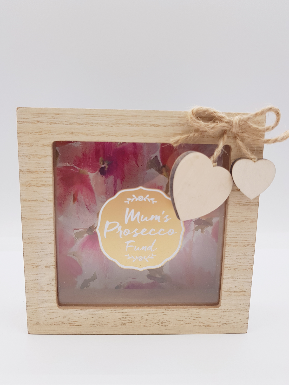 Mum's Prosecco Fund Wooden Money Box