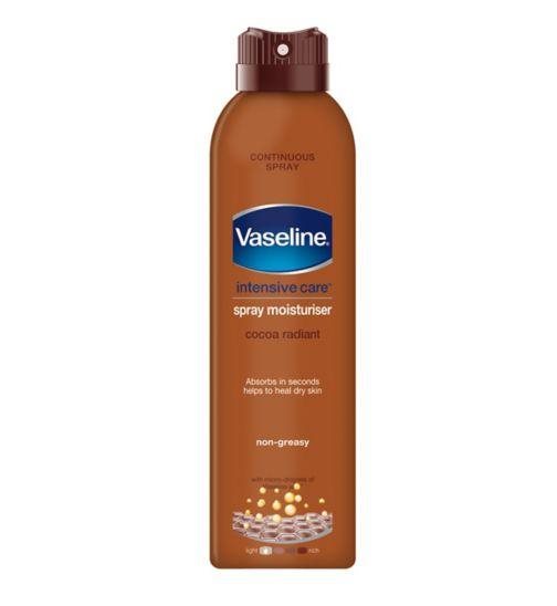 VASELINE INTENSIVE CARE SPRAY MOISTURISER COCOA RADIANT 190ML
