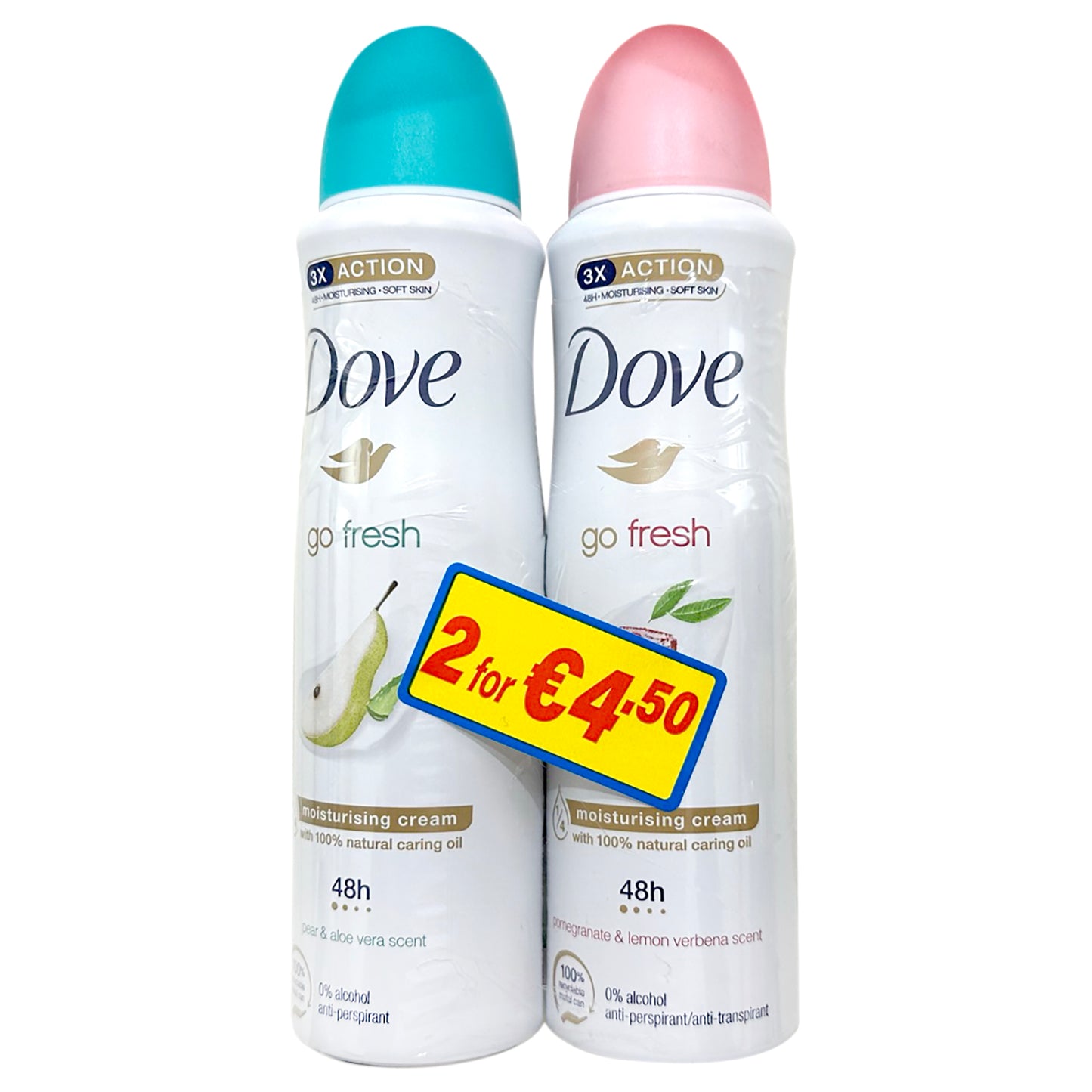 Dove Pear Aloe + Pomegranate Lemon Anti-Perspirant Twin Pack 250ml