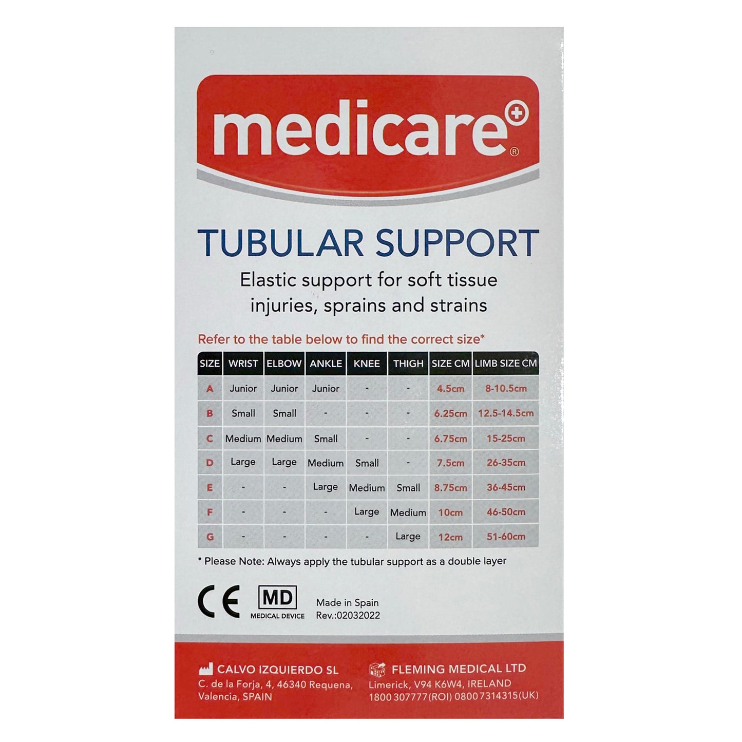 Medicare Tubular Support Size C 1 Metre