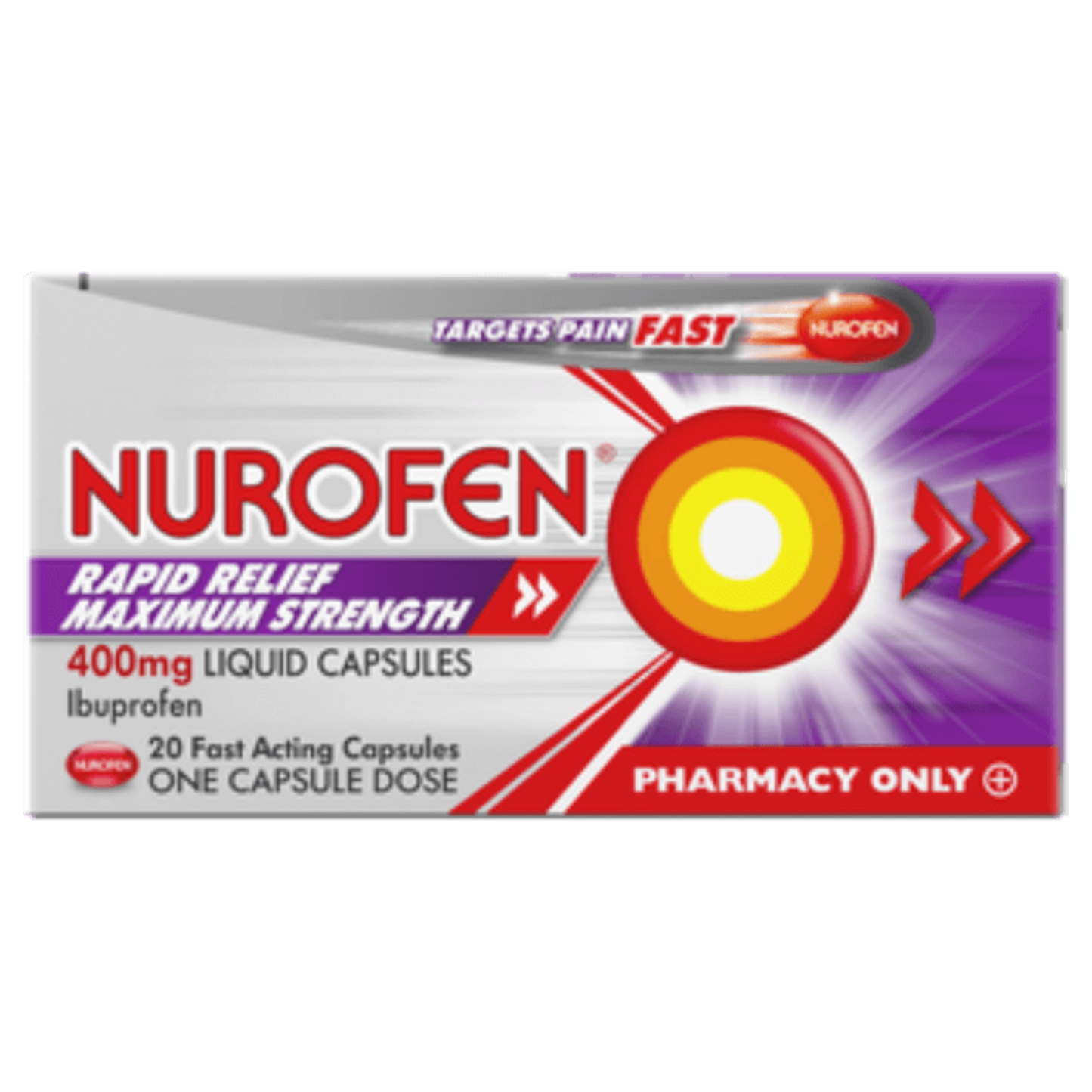 Nurofen Rapid Relief Max Strength Liquid Caps 20pk
