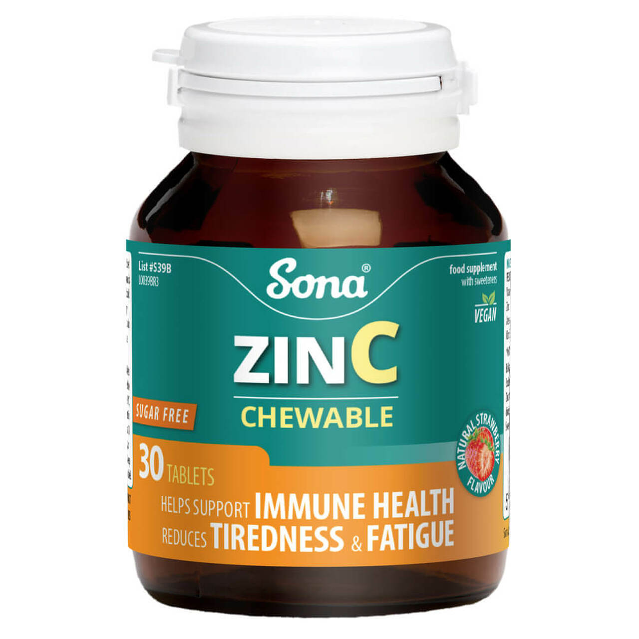Sona Zinc + Vit C Curb Cold Formula 30 Tablets