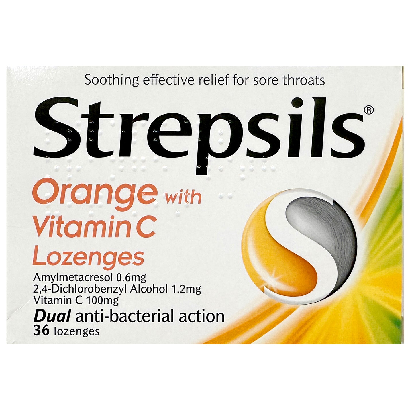 Strepsils Orange with Vitamin C Lozenges 36