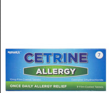 Load image into Gallery viewer, Cetrine Allergy 10mg Tablets