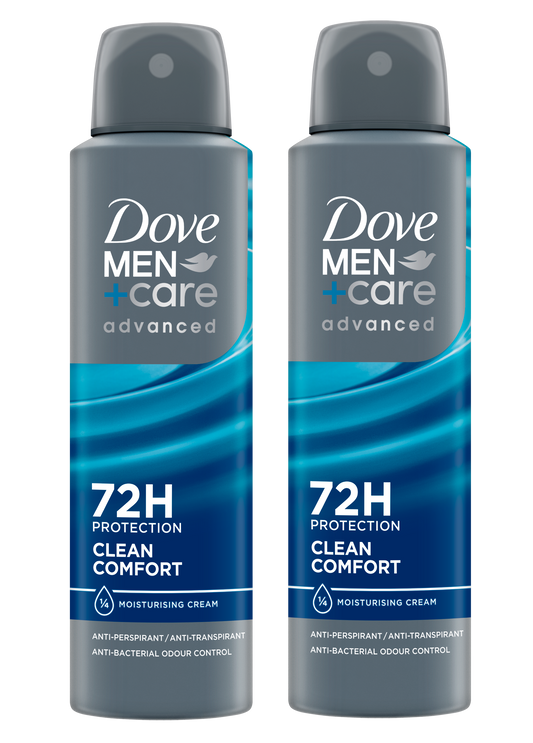 Dove Men +Care Clean Comfort Antiperspirant 72H 150ml Twin Pack
