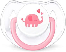 Load image into Gallery viewer, Avent Soother 6-18M Pink Elephants 2PK
