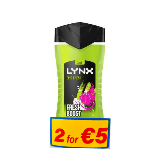 LYNX Epic Fresh Shower Gel 3 IN 1 Duo Pack
