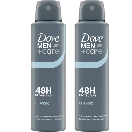 Dove Men +Care Classic Antiperspirant 48H 150ml Twin Pack