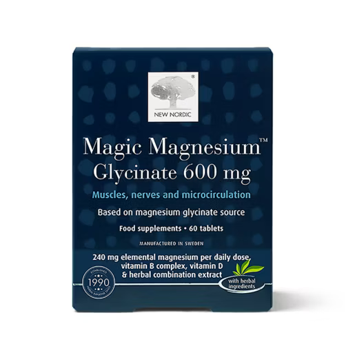 Nordic Magic Magnesium Glycinate 60Tabs NEW
