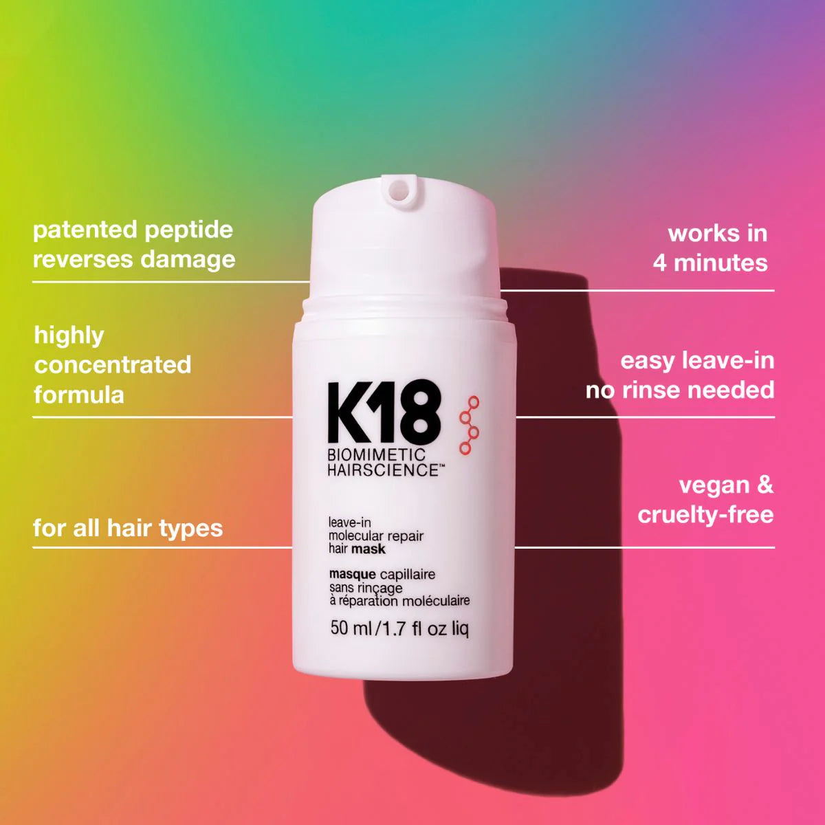 K18 Leave In Molecular Repair Hair Mask 50ml