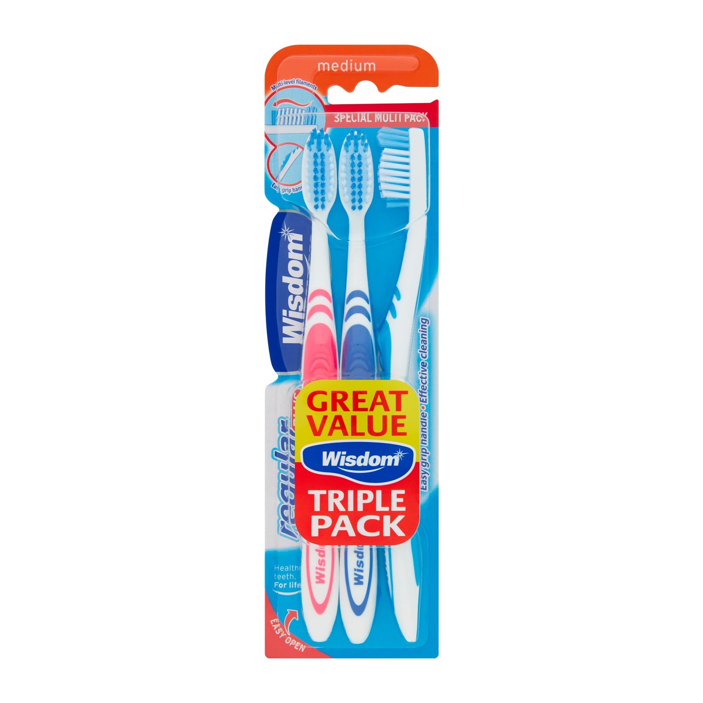 Wisdom Toothbrush Medium 3pk