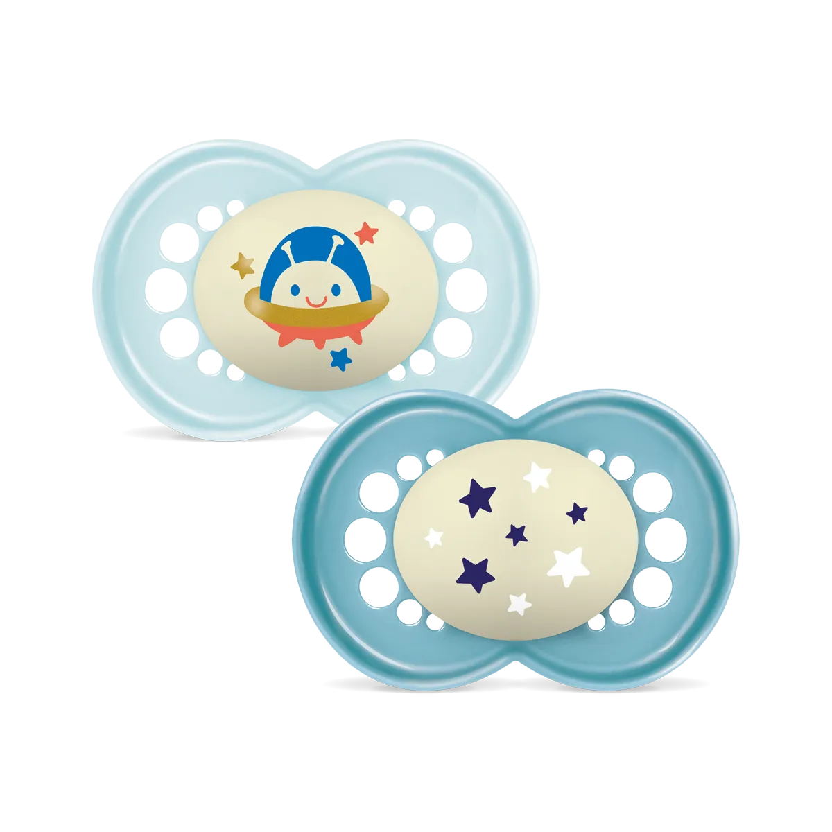 MAM Original Night Soother 16+ Months 2pk Blue