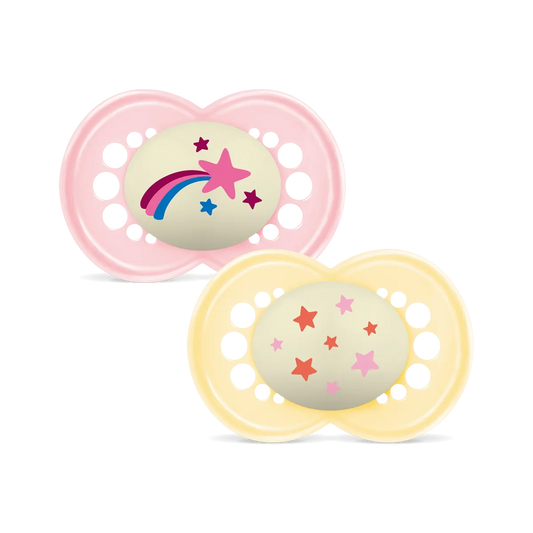 MAM Original Night Soother 16+ Months 2pk Pink