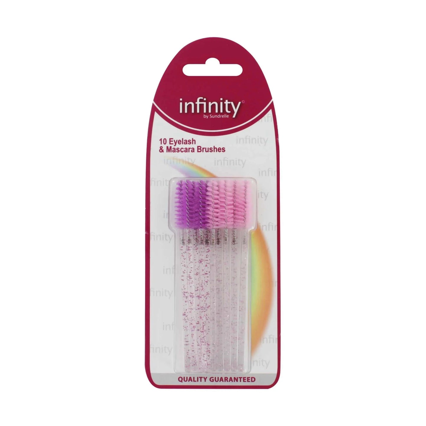 Packaging of infinity eyelash and mascara brushes.