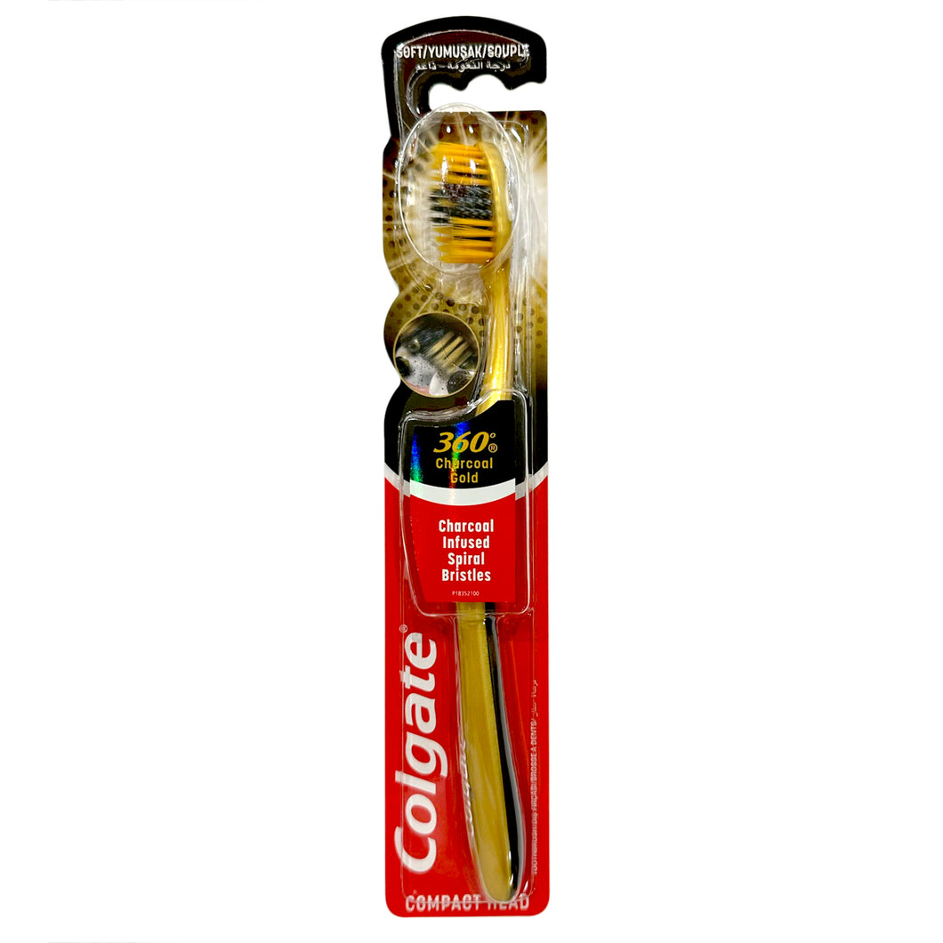 Colgate 360 Charcoal Gold Soft Toothbrush