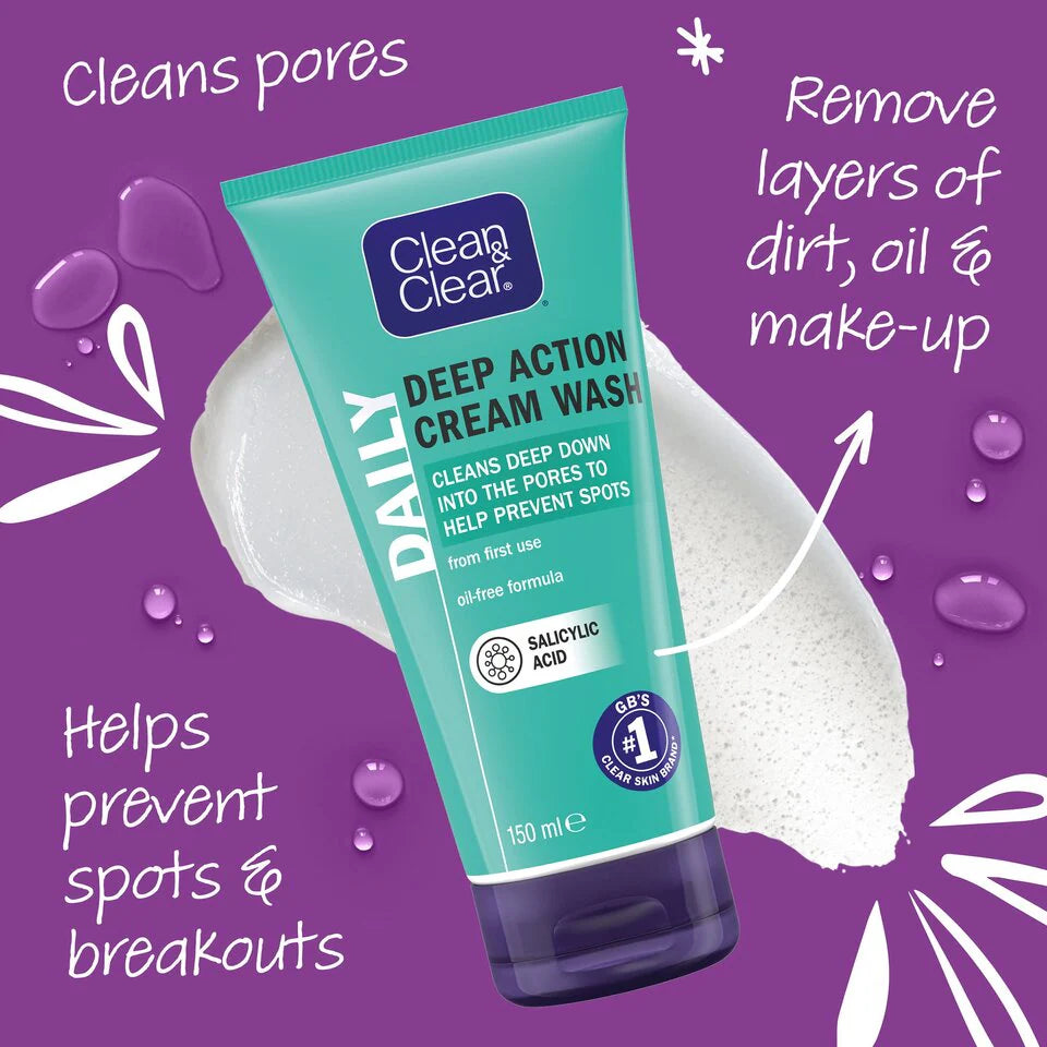 Clean&Clear Deep Action Cream Face Wash 150ml