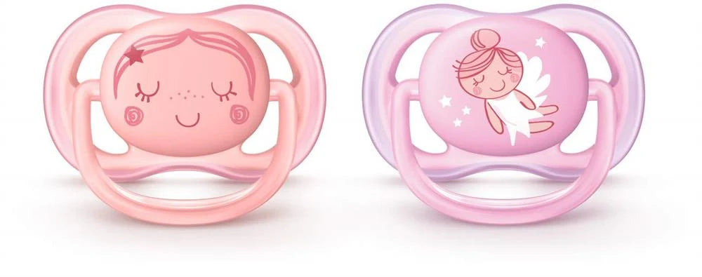 Philips Avent Ultra Air Girl's Soother 0-6 Months 2pk