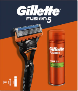 Gillette Fusion 5 Razor & Shaving Gel 200ml Set