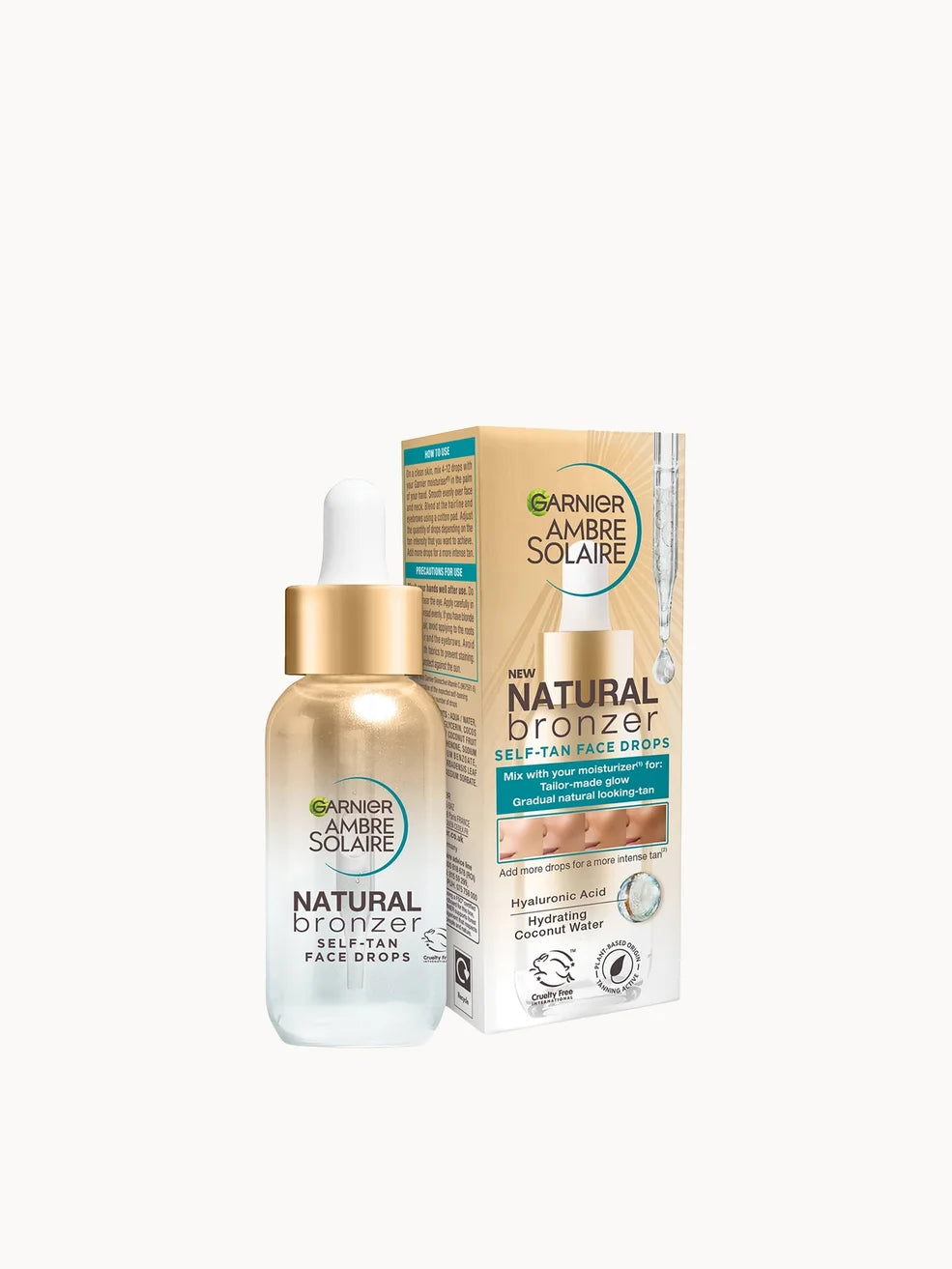 Garnier Ambre Solaire Natural Bronzer Self-Tan Face Drops 30ML