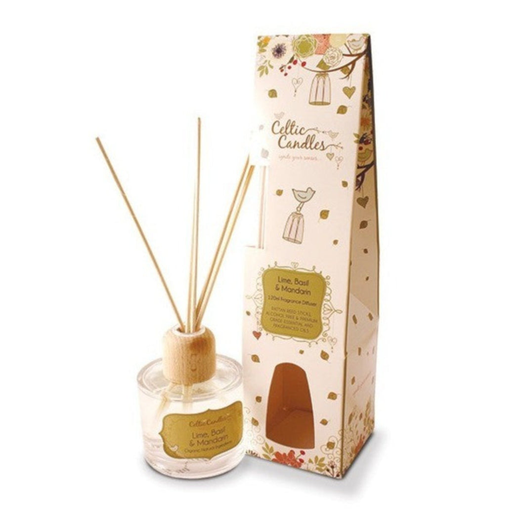 Celtic Candles Lime Basil Mandarin Reed Diffuser