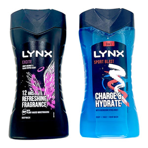 Lynx Shower Excite & Sport 3in1 Twin Pack