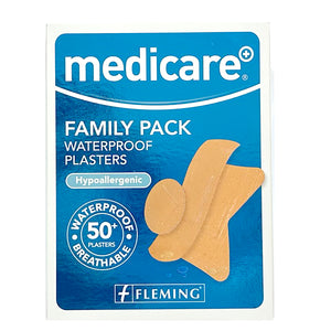 Medicare Waterproof Plasters Family Pack