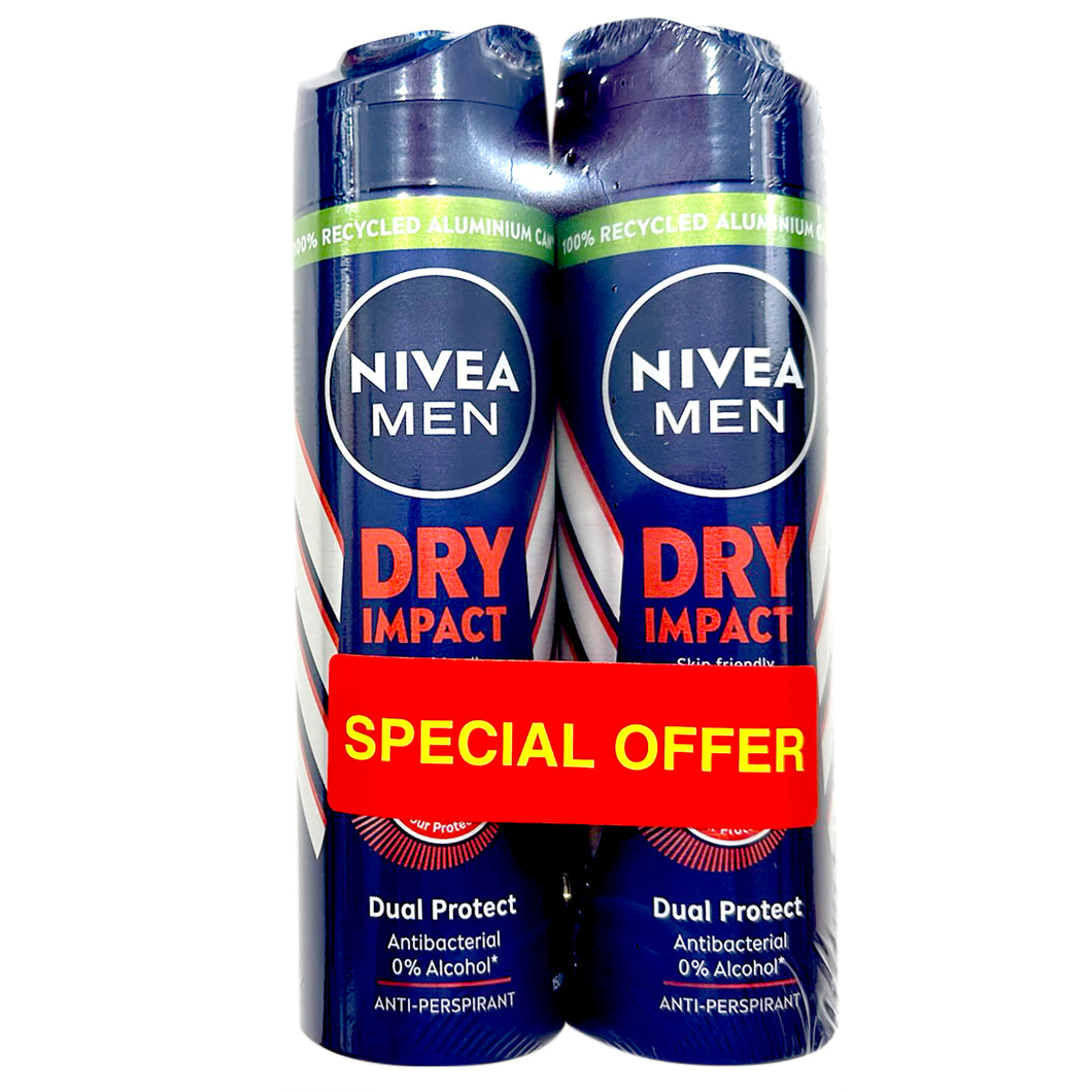 Nivea Men Duo Anti Perspirant Dry Impact 2 x 150ml