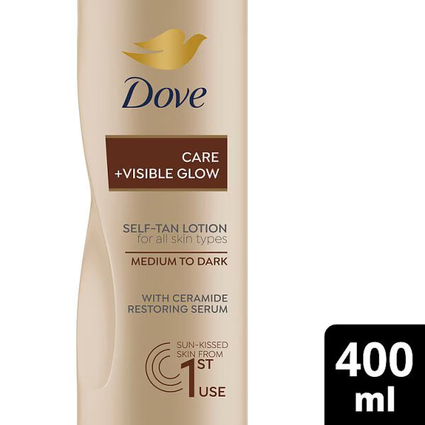 Dove Visibleglow Self Tan Lotion Medium To Dark 400ml