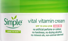Load image into Gallery viewer, Simple Vitamin Cream SPF15 50ml
