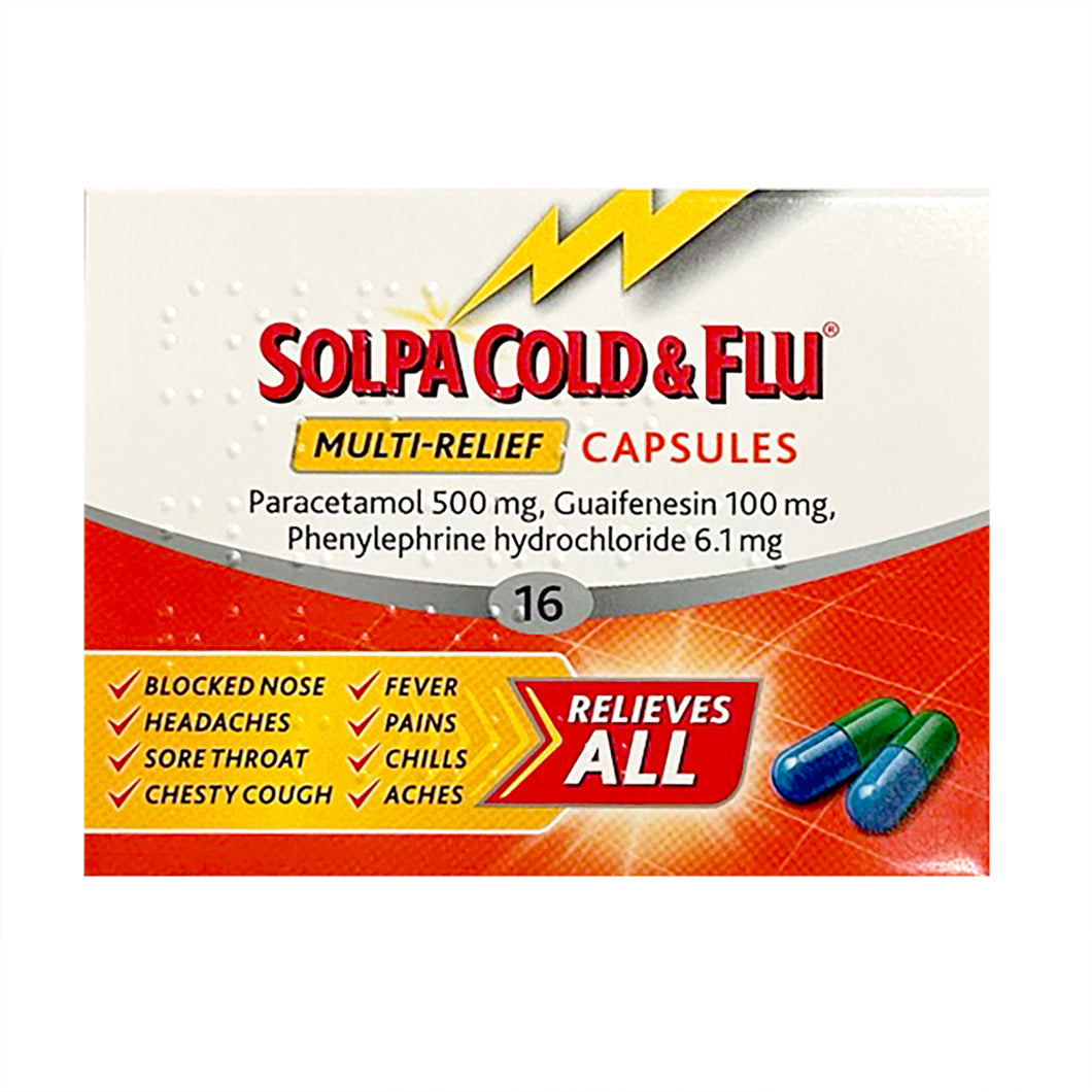 Solpa Cold & Flu Multi Relief Capsules 16