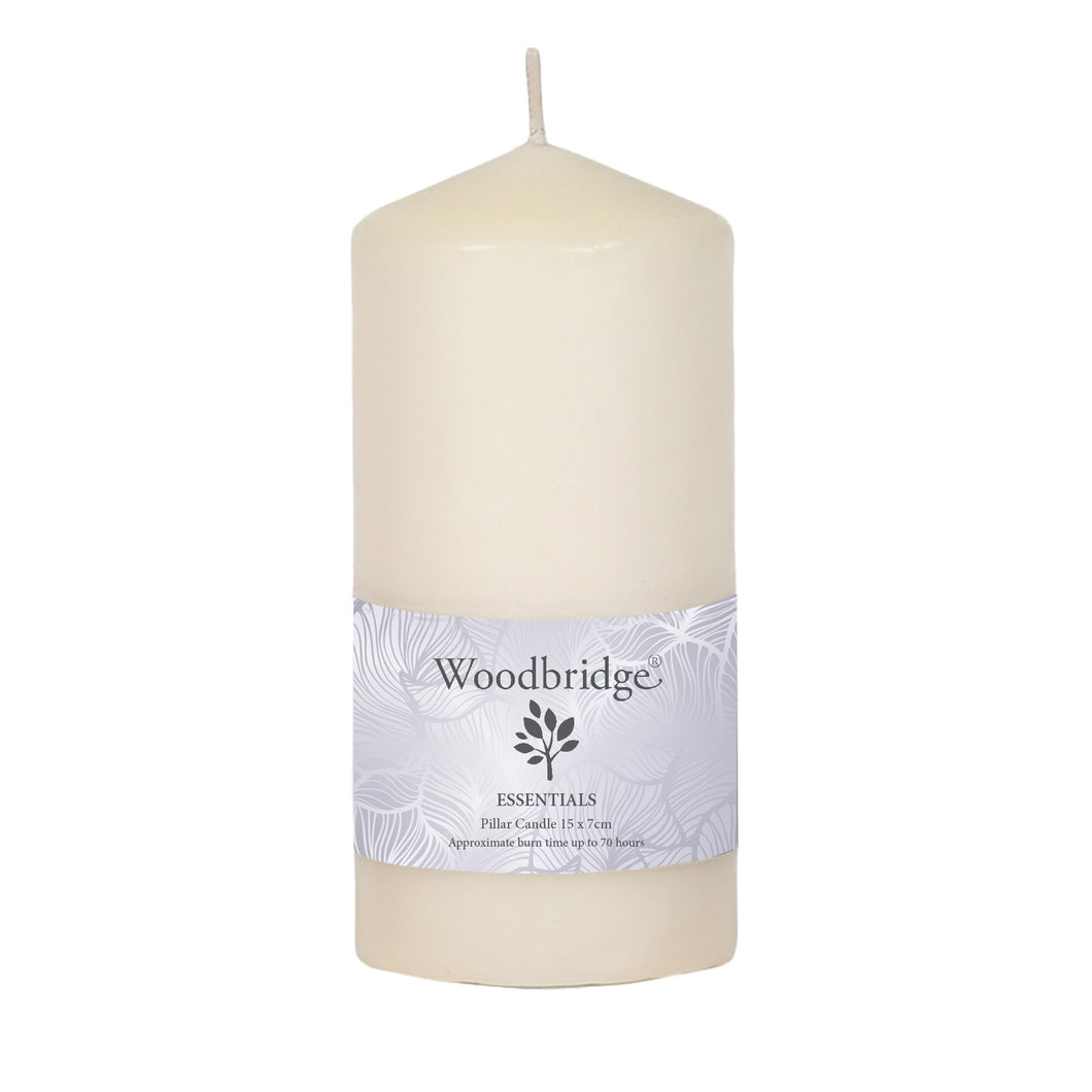Woodbridge Aroma Pillar Candle Ivory 15x7cm