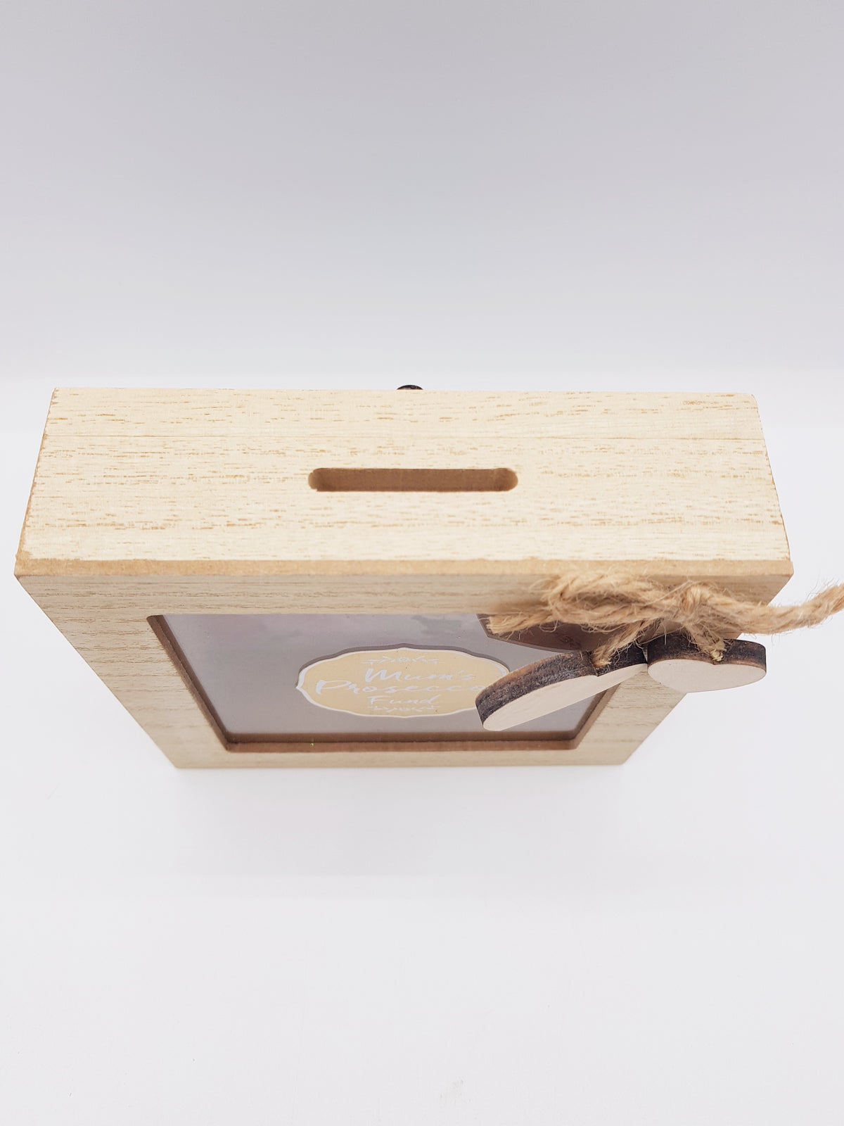 Mum's Prosecco Fund Wooden Money Box