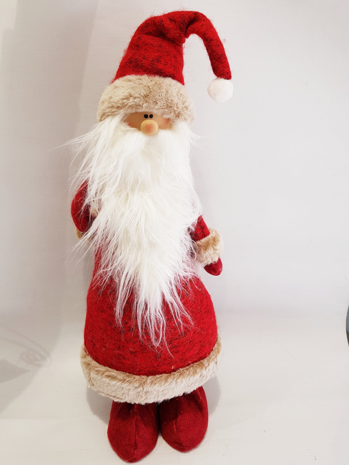 RED SANTA WITH LONG BREAD STANDING