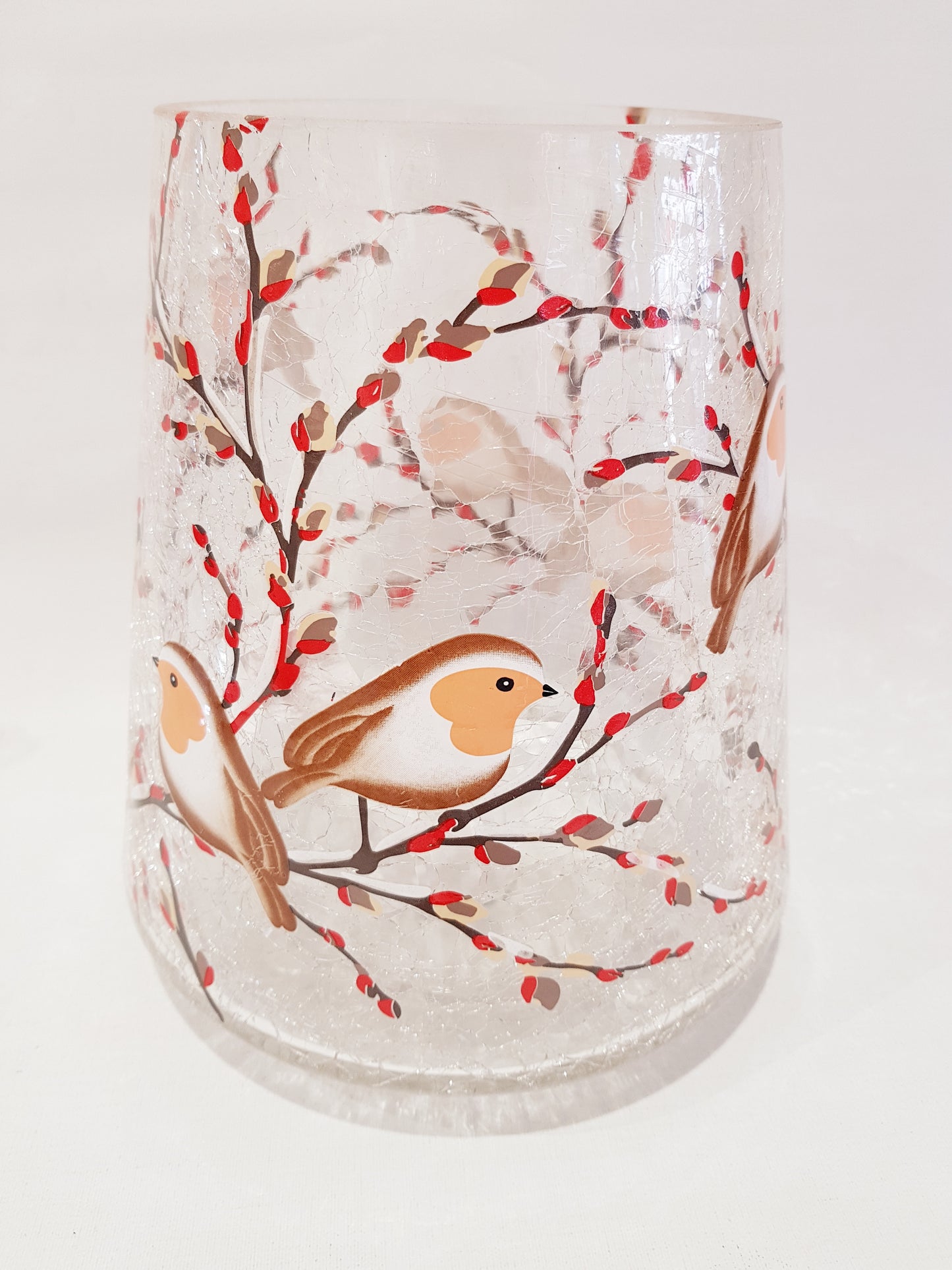 ROBBIN DESIGN CANDLE HOLDER RED ROBIN  22CM