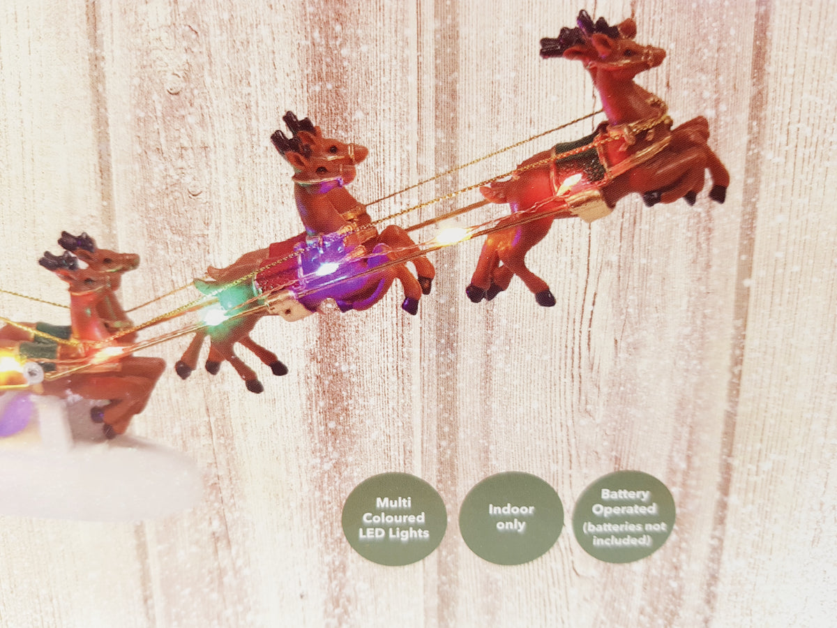 LED SANTA SLEIGH W 27.5CM X H 12.5CM