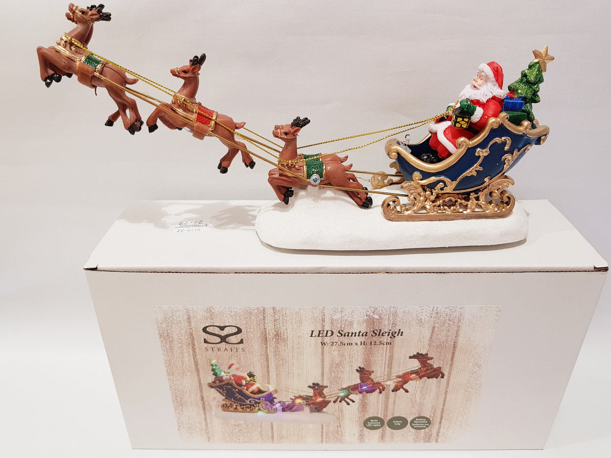 LED SANTA SLEIGH W 27.5CM X H 12.5CM