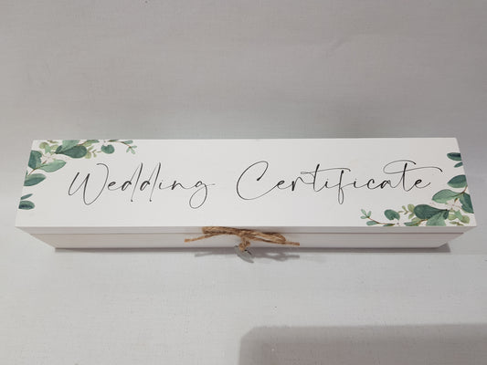 WEDDING CERTIFICATE BOX
