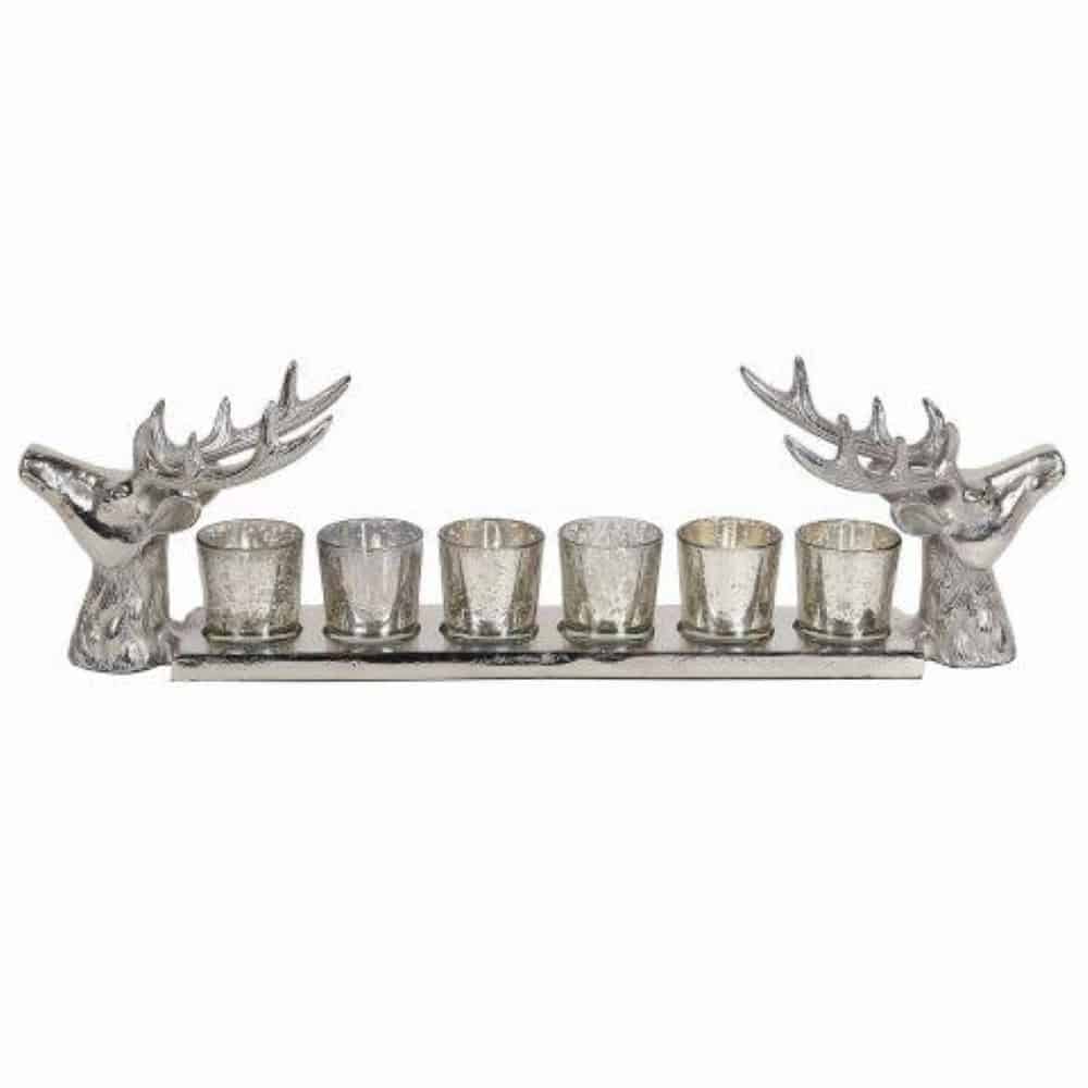 REINDEER 6 TEA LIGHT HOLDER 56CM