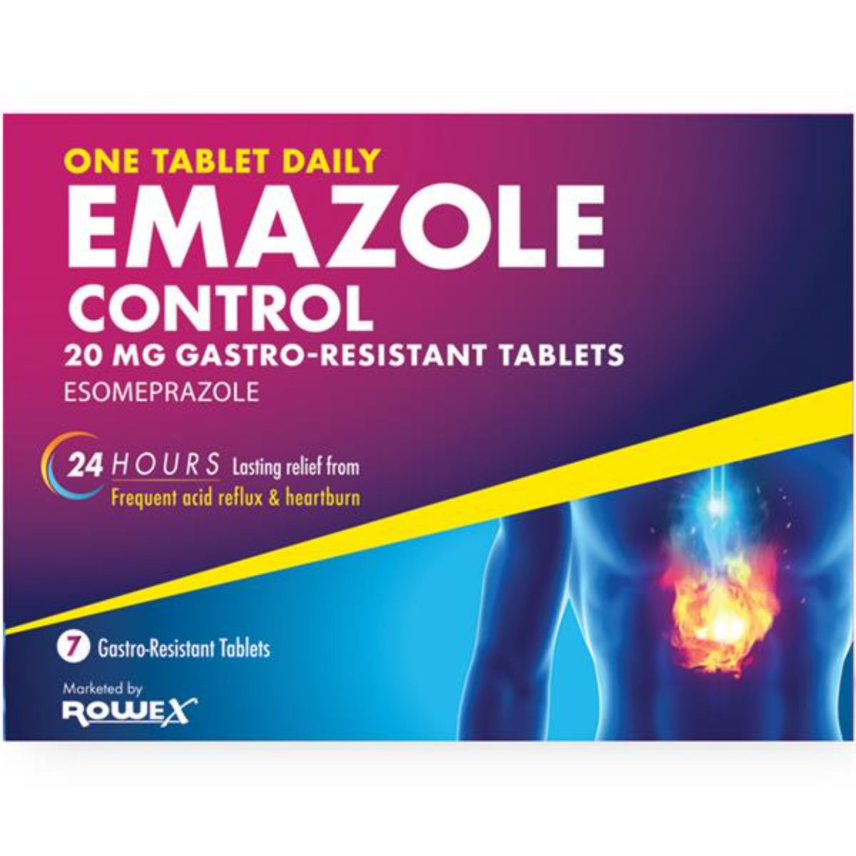 Emazole Control 20mg Gastro Resistant Tablets 7