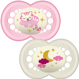 MAM Original Soothers 12+ Months (Pack of 2)nigh, glow ( different design available )