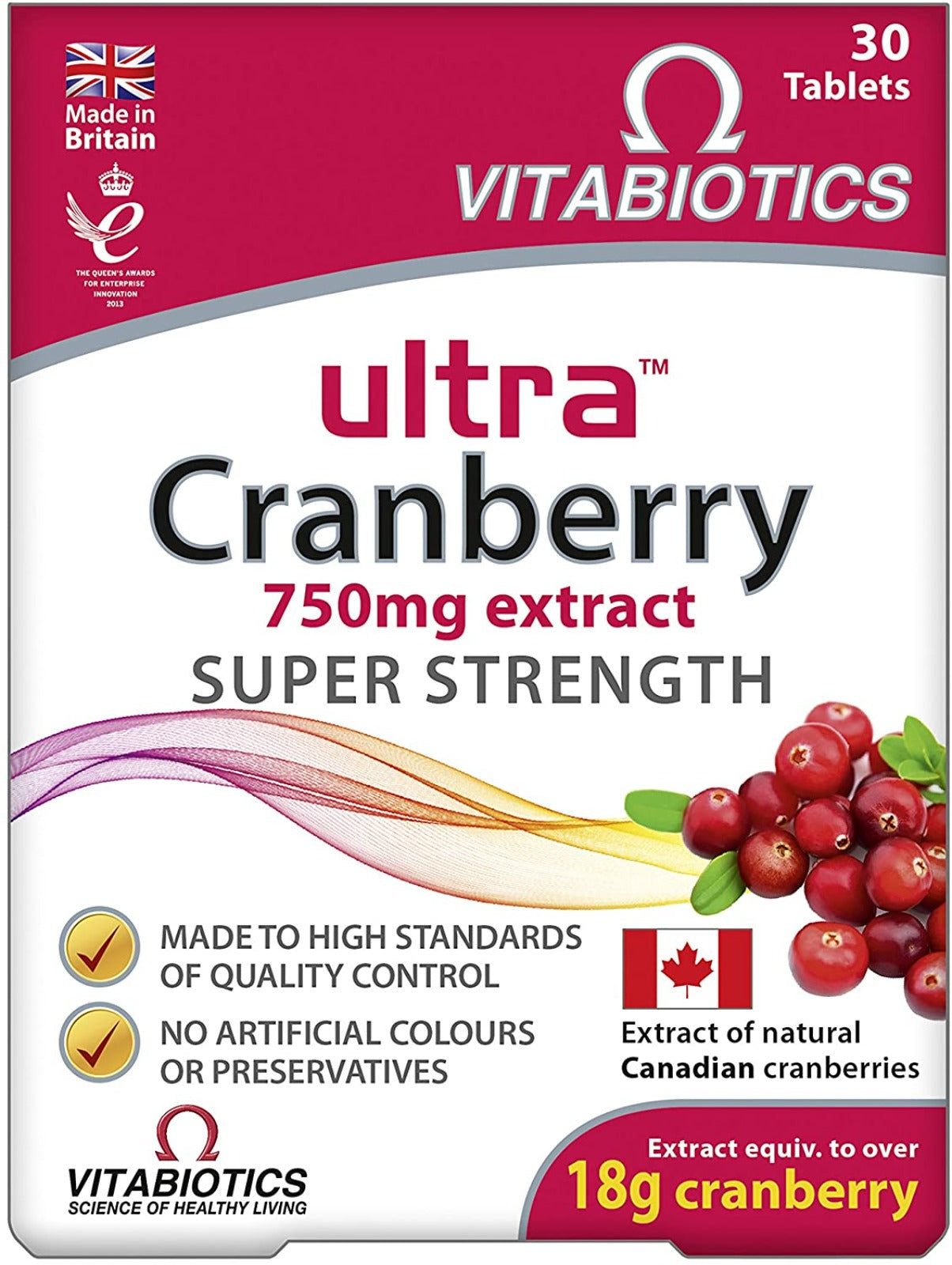 Vitabiotics Ultra Cranberry 750mg 30 Tablets